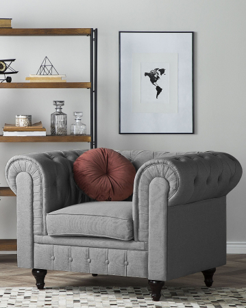 Armchairs - CHESTERFIELD armchair Light grey