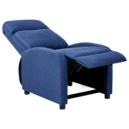 EMINENCE Recliner Armchair Synthetic Linen Navy Blue [4]