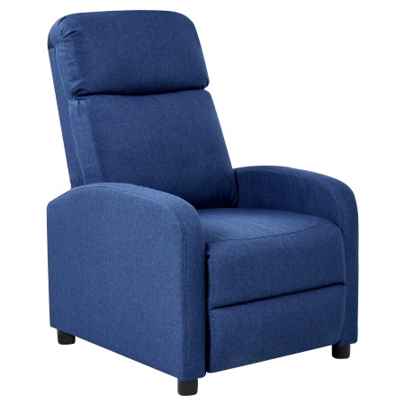 EMINENCE Recliner Armchair Synthetic Linen Navy Blue [1]