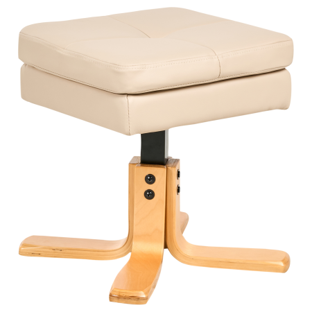 Fotoliu cu recliner EPSE cu taburet Piele ecologică Bej [8]