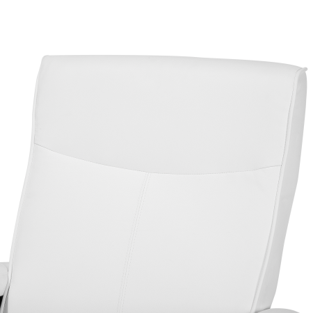 Armchair with recliner MIGHT Retractable footrest Eco-leather White [7]