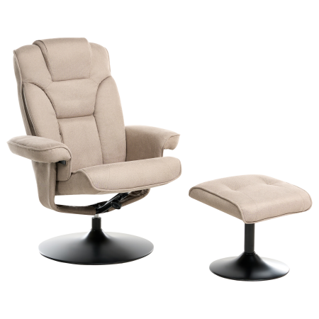 Set of 2 NYKS recliner armchair Taupe [1]