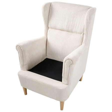 ABSON high-back armchair Velvet Beige light [7]