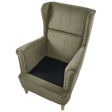ABSON High Back Armchair Velvet Green [7]