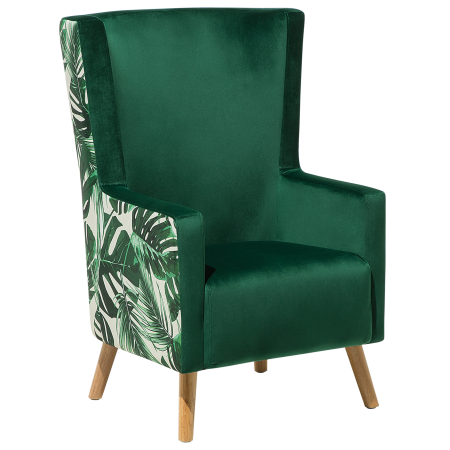 ONEIDA High Back Armchair Velvet Dark Green [1]