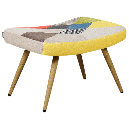 Fotoliu cu spătar înalt VEJLE cu taburet  Multicolor [6]