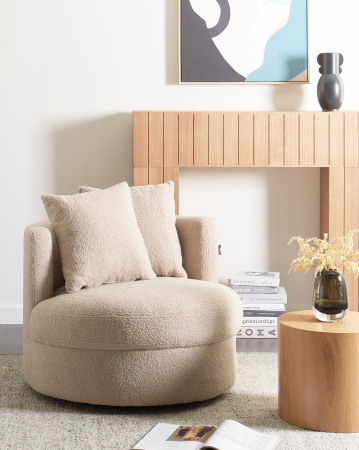 Whole Home - Armchair DALBY Boucle Beige
