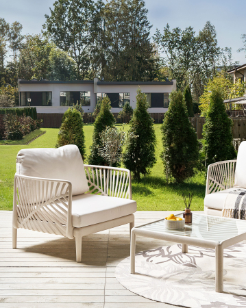 Fotoliu - Fotoliu de grădină SATURNIA Bej deschis