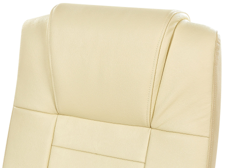 Fotoliu de masaj DIAMOND cu funcție de încălzire Piele naturală Bej [5]