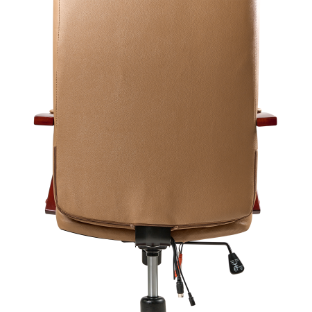 Fotoliu de masaj DIAMOND cu funcție de încălzire Piele naturală Maro deschis [6]