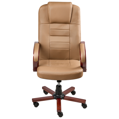 Fotoliu de masaj DIAMOND cu funcție de încălzire Piele naturală Maro deschis [5]