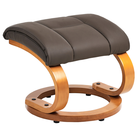 Massage armchair FORCE with stool Eco-leather Dark Brown [7]