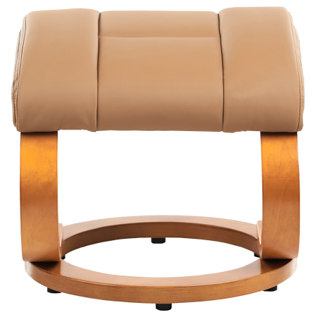 Fotoliu de masaj FORCE cu taburet Piele ecologică Nisipiu [8]