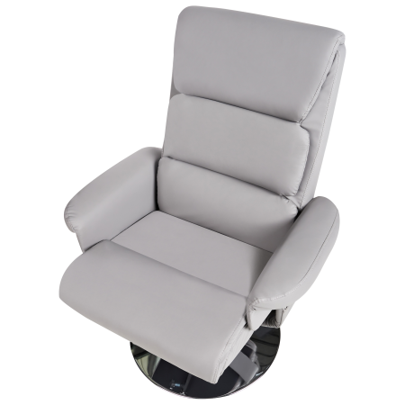 Massage chair LEGEND with stool Eco-leather Grey [7]