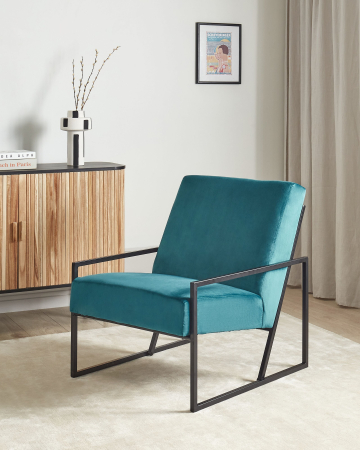 Whole Home - DELARY Armchair Velvet Green Blue