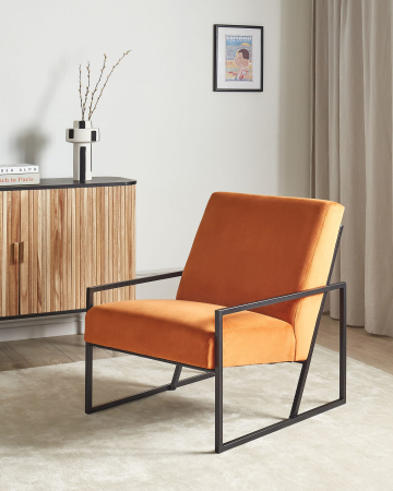 Whole Home - DELARY Armchair Velvet Orange