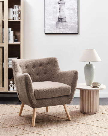Whole Home - DRAMMEN armchair Boucle Brown