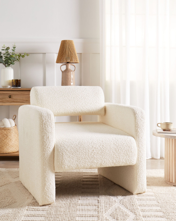 Whole Home - HALLSBERG Armchair Boucle Off-white