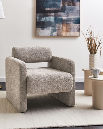 Whole Home - HALLSBERG Boucle armchair Taupe
