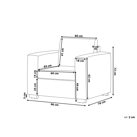 HELSINKI Armchair Genuine Leather White [2]