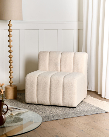 Fotoliu - Fotoliu KAGE Boucle Bej deschis