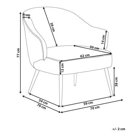 Fotoliu KAYLA Boucle Alb-murdar [2]