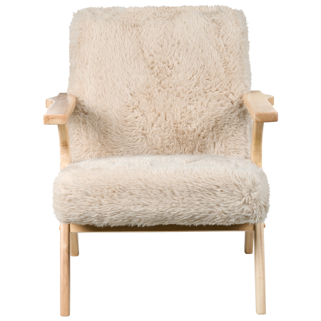 KISA Armchair Artificial Fur Light Beige [4]