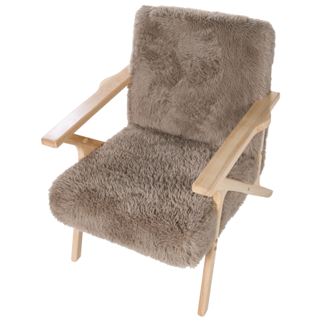 Fotoliu KISA Blană artificială Taupe [6]