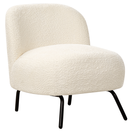 Fotoliu KUMLA Boucle Alb-murdar [3]