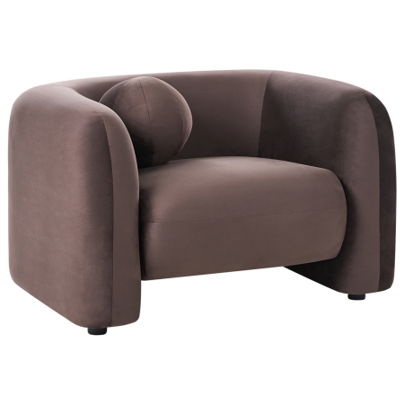 LEIREN armchair Velvet Dark brown [1]