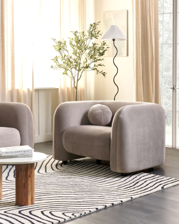 Whole Home - LEIREN Armchair Velvet Taupe