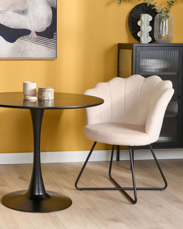 Fotoliu - LOVELOCK Velvet armchair Off-white