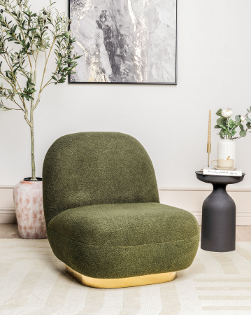 Whole Home - LOVIISA armchair Boucle Dark green