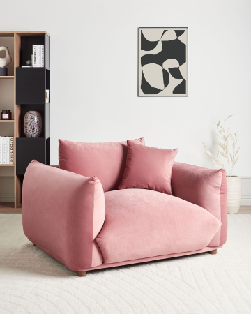 Whole Home - Armchair LUVOS Pink Velvet