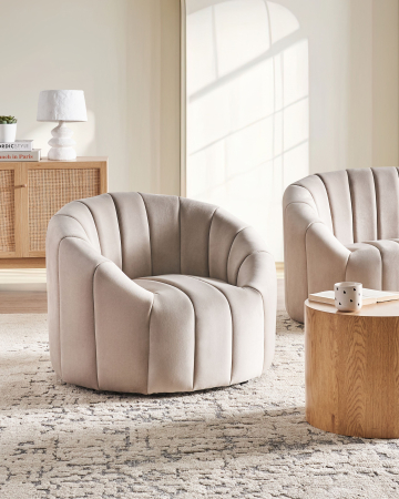 Casă & Locuință - Fotoliu MALUNG Catifea Bej