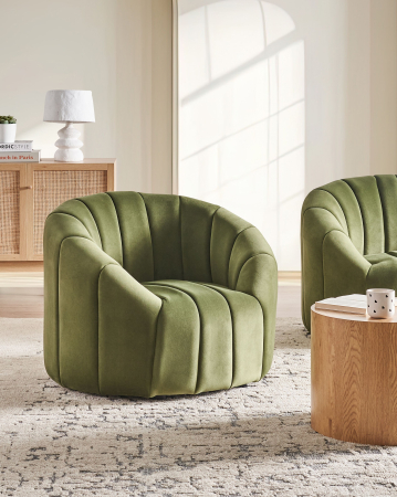 Whole Home - MALUNG armchair Velvet Dark green