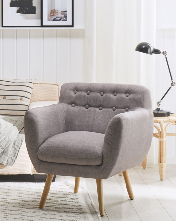 Fotoliu - MELBY armchair Light grey