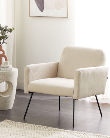 Whole Home - NARKEN Armchair Light Beige Velvet