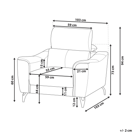 Fotoliu NARWIK Piele naturală Maro [2]