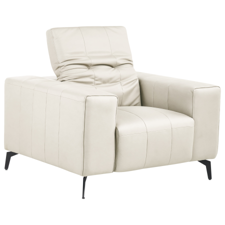 Fotoliu OMMEL Piele ecologică Bej deschis [3]