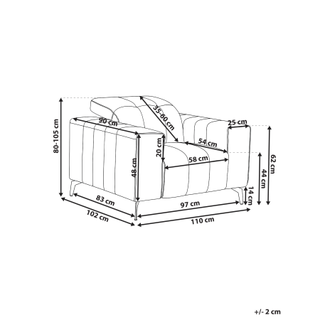 OMMEL armchair Taupe eco-leather [2]