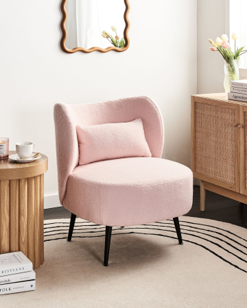 Whole Home - Armchair OTSBY Boucle Pastel Pink