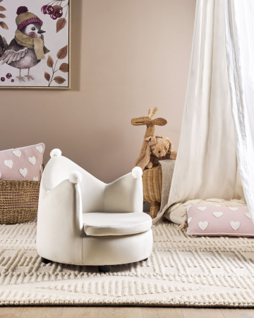 Whole Home - VEGA children's armchair Crown Velvet Light Beige