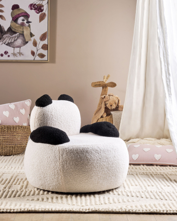 Whole Home - Panda VIBY Children's Armchair Boucle White