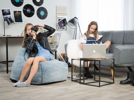 Upholstered armchair 200 L DROP 63 cm 75 cm Light Blue [0]