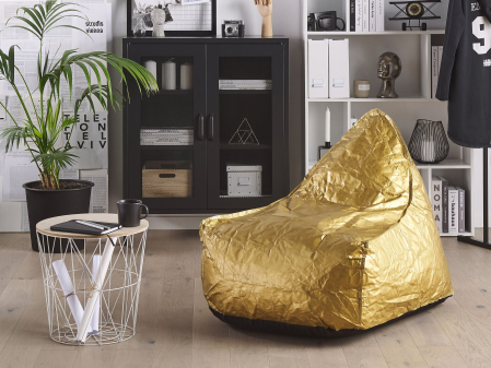 Fotoliu puf - 200 L DROP 63 cm 75 cm Gold armchair