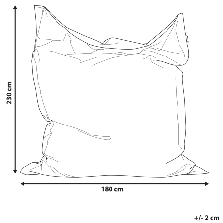 600 L FUZZY puff armchair 180 cm 230 cm Light blue [2]