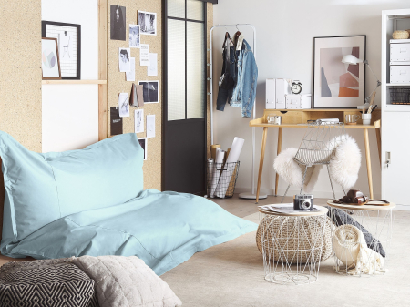 Fotoliu puf 600 L FUZZY 180 cm 230 cm Albastru deschis [0]