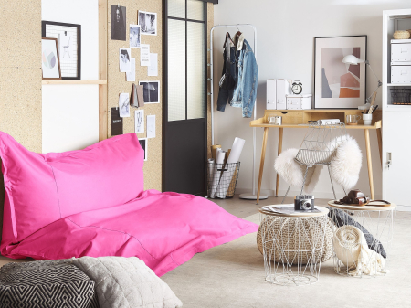 Fotoliu puf 600 L FUZZY 180 cm 230 cm Roz fucsia [0]