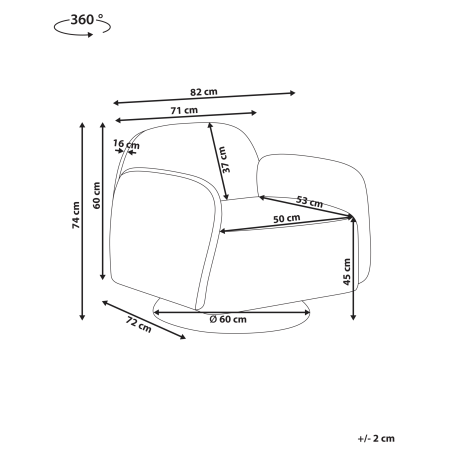 AAPUA Swivel Armchair Beige [2]